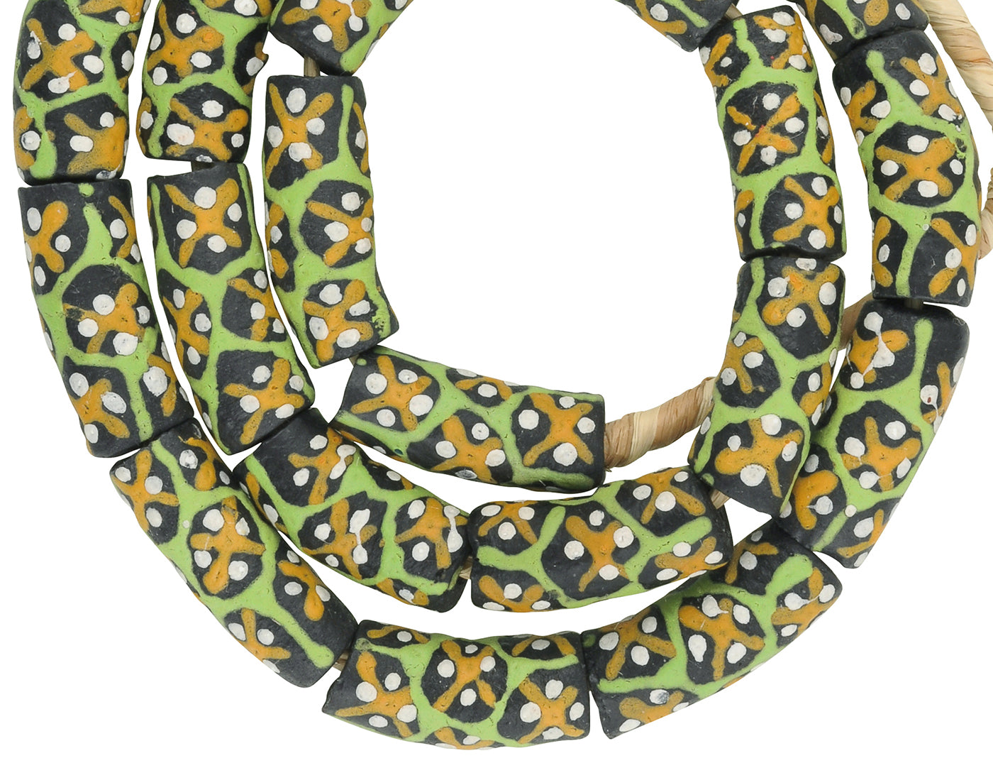 Krobo recycelte Pulverglasperlen Afrikanischer handgefertigter Ghana-Schmuck