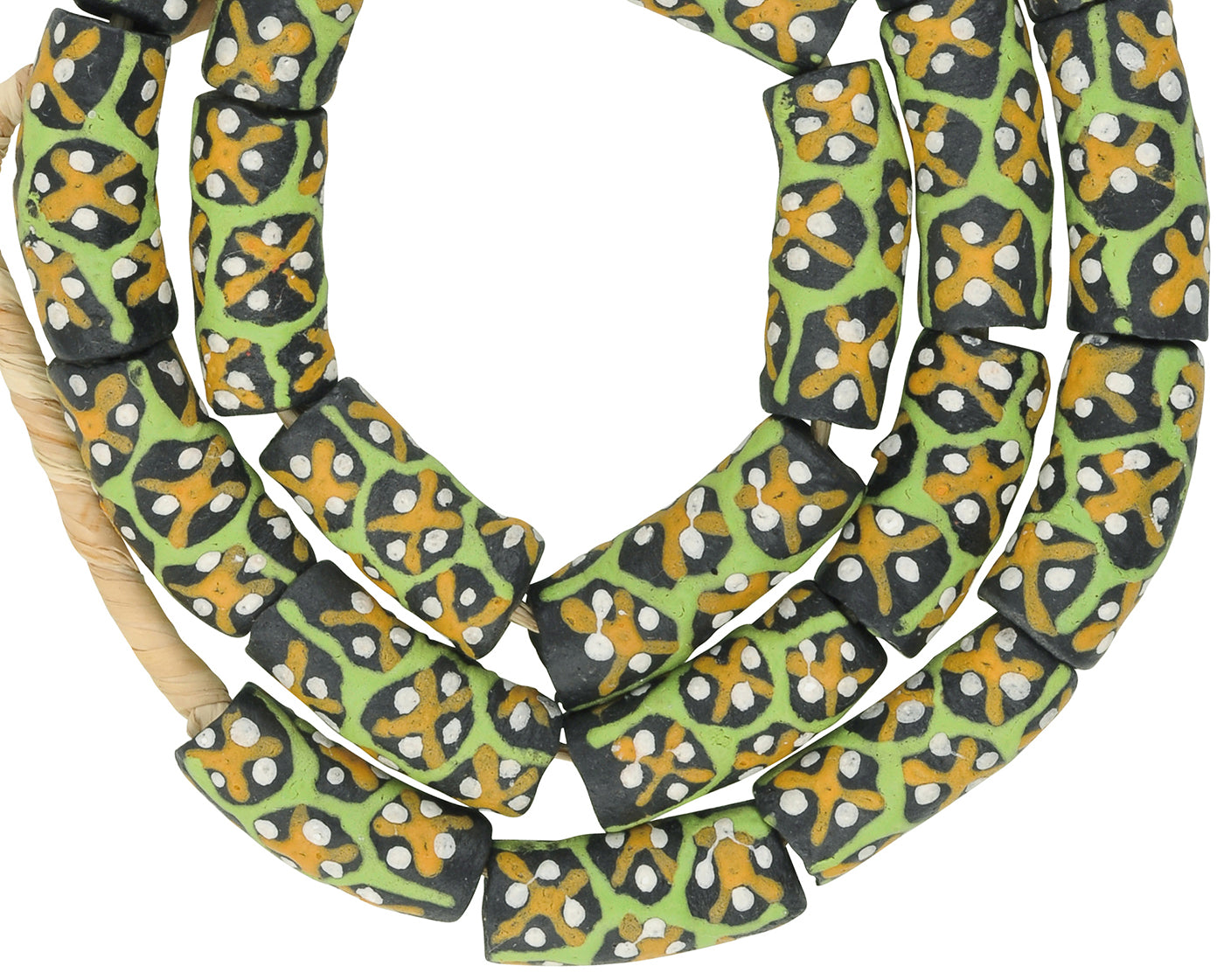 Krobo recycelte Pulverglasperlen Afrikanischer handgefertigter Ghana-Schmuck