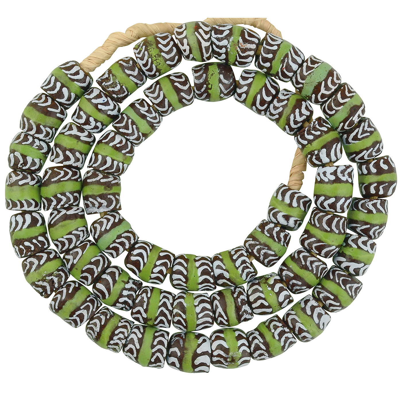 Krobo handmade beads recycled glass African necklace Ghana jewelry - Tribalgh