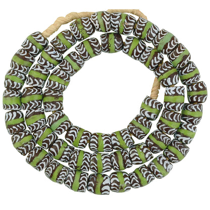 Krobo handgemachte Perlen recyceltes Glas Afrikanische Halskette Ghana Schmuck - Tribalgh