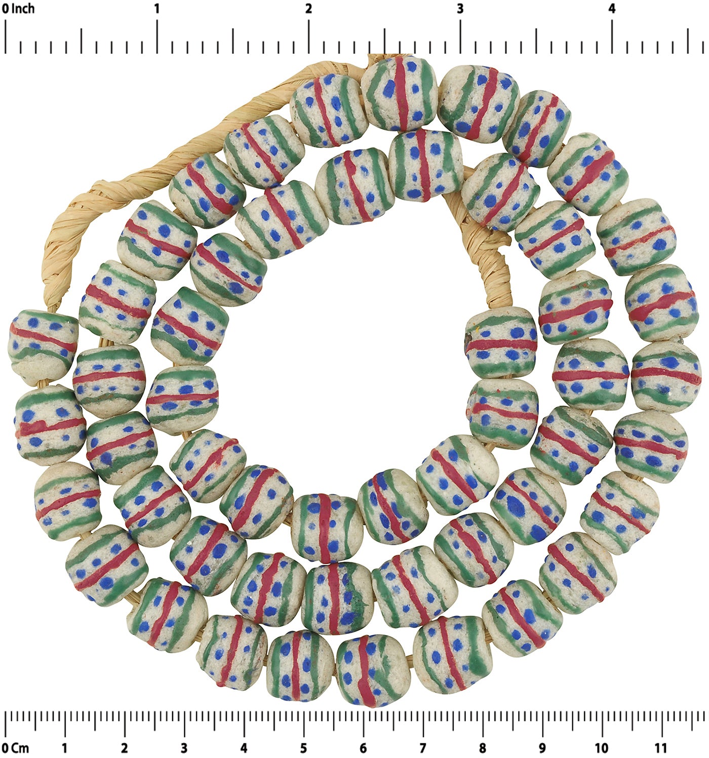 African beads recycled glass powder Ghana jewelry tribal necklace - Tribalgh
