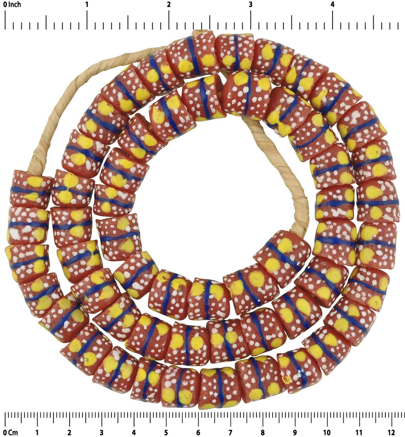 Recycelte Pulverglasperlen Afrikanischer Stammesschmuck Halskette Ghana - Tribalgh