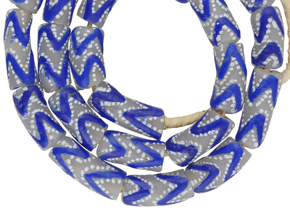 Handgefertigte Perlen recyceltes Pulverglas Ghana ethnischer afrikanischer Schmuck