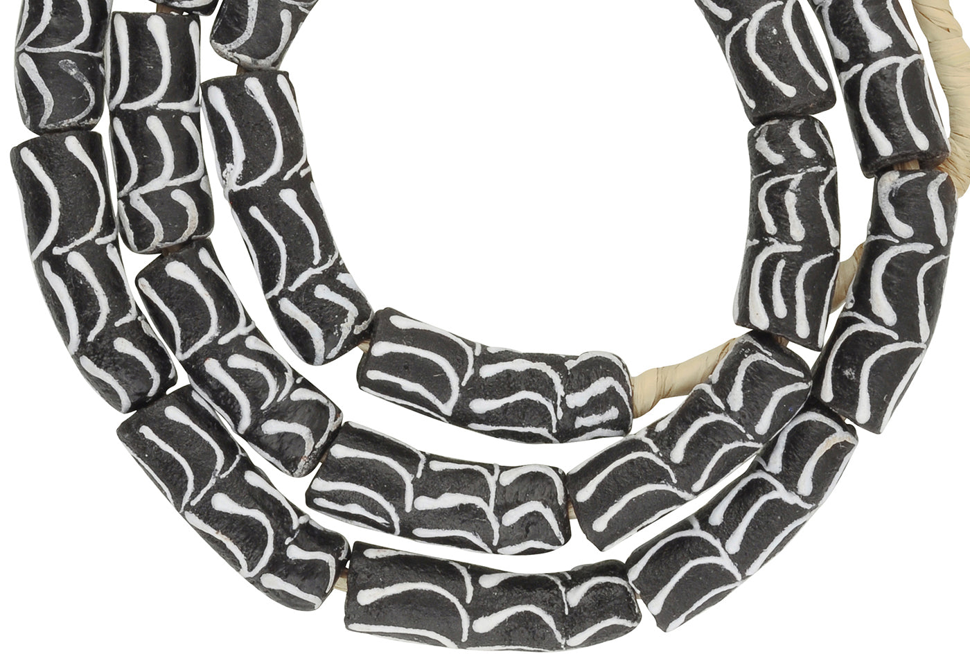 Afrikanische Perlen recyceltes Glaspulver handgefertigt Ghana Art Boho