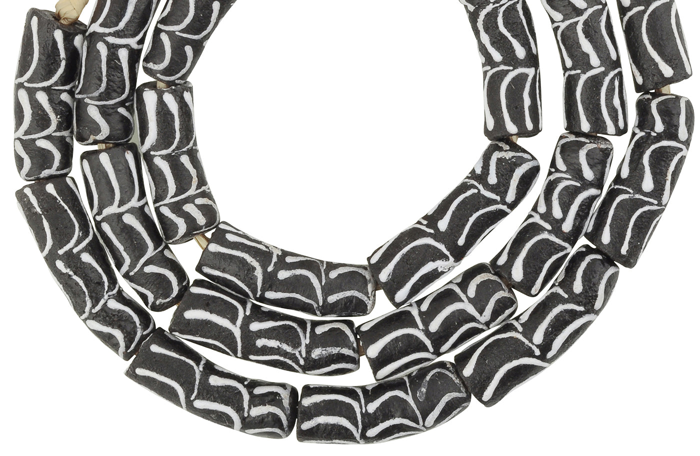 Afrikanische Perlen recyceltes Glaspulver handgefertigt Ghana Art Boho