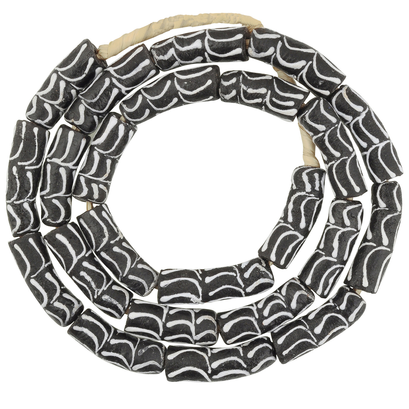 Afrikanische Perlen recyceltes Glaspulver handgefertigt Ghana Art Boho