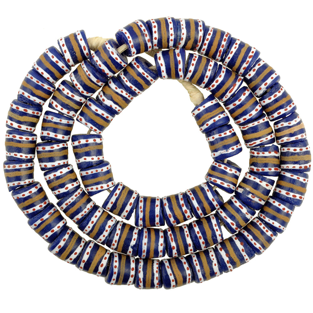 Recycled African beads handmade Krobo tribal jewelry necklace Ghana - Tribalgh