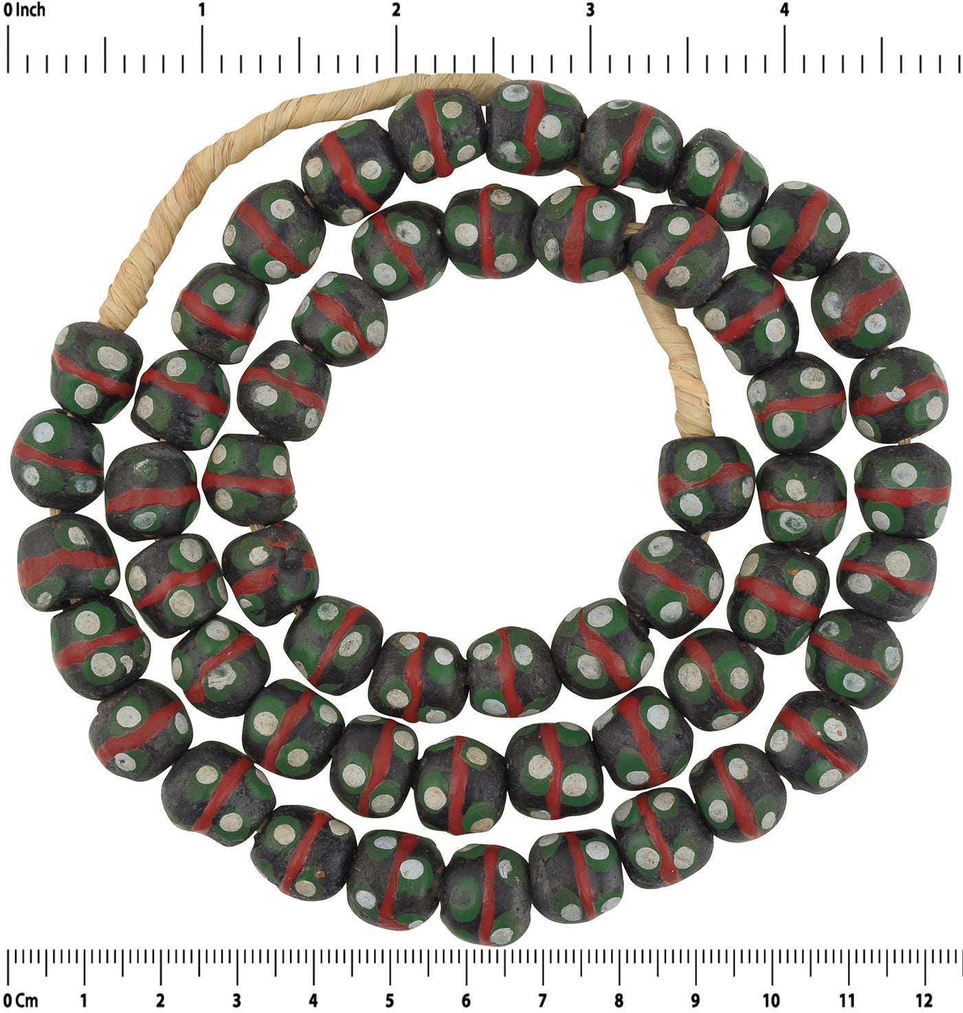 Afrikanische Perlen recyceltes Glaspulver Krobo Schmuck Ghana Halskette - Tribalgh