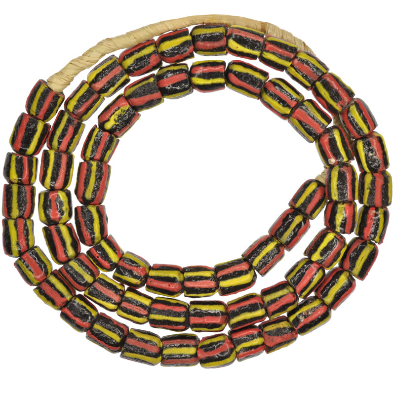 Krobo Pulverglas recycelte Perlen handgefertigter afrikanischer Handel Dipo zeremonieller Schmuck - Tribalgh
