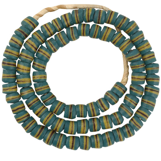 Perline riciclate fatte a mano in vetro collana africana gioielli cerimoniali - Tribalgh
