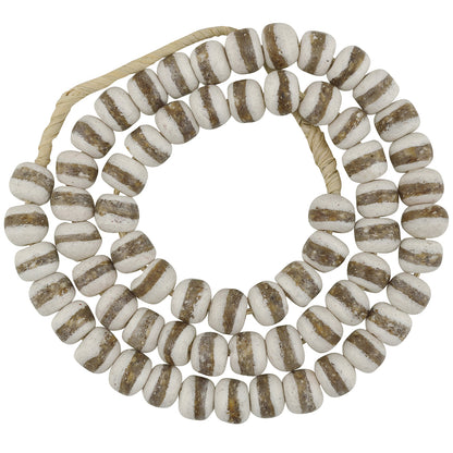 Afrikanische handgemachte Perlen aus recyceltem Glas Ghana Schmuck Tribal Halskette - Tribalgh
