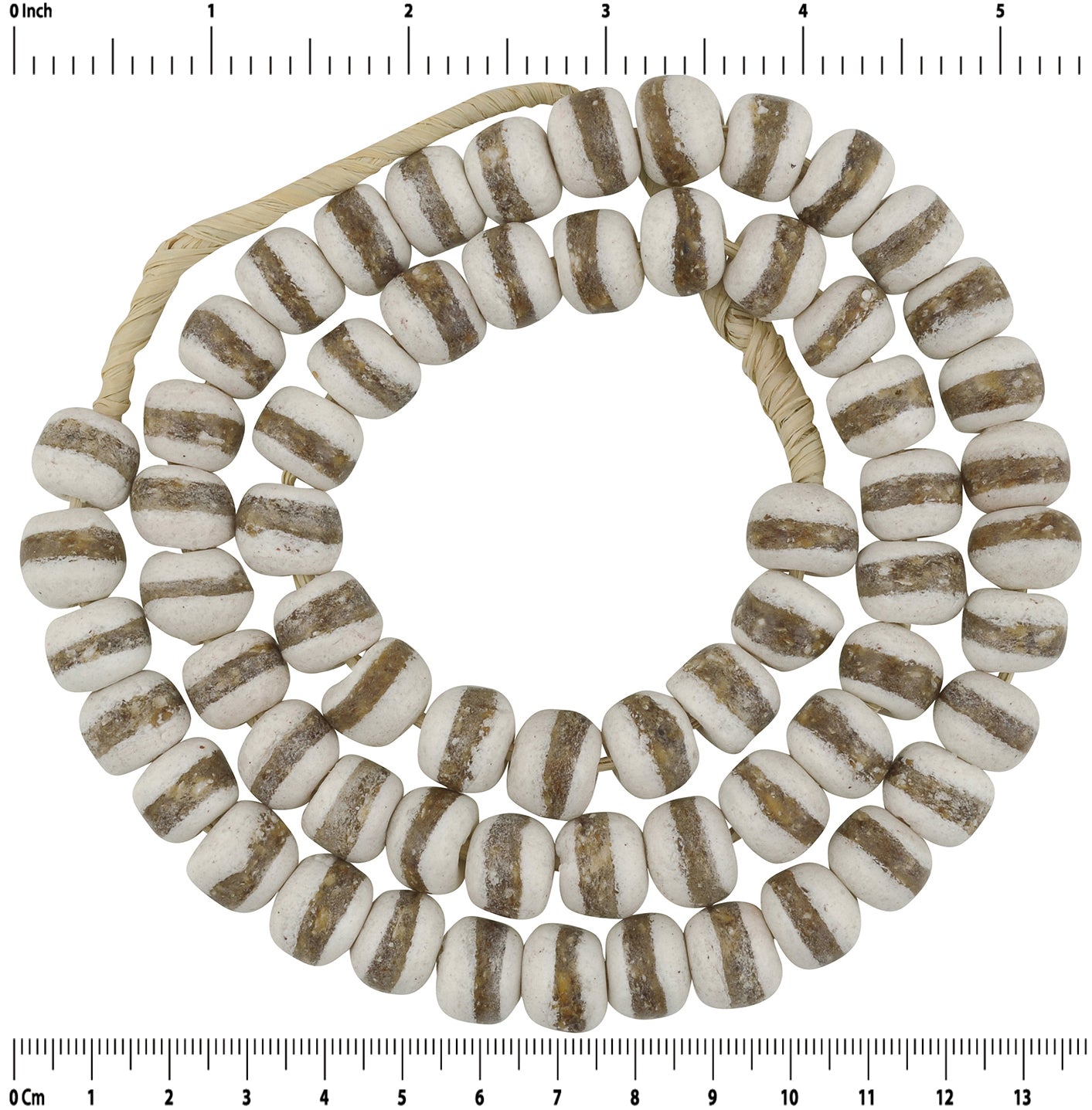 Afrikanische handgemachte Perlen aus recyceltem Glas Ghana Schmuck Tribal Halskette - Tribalgh