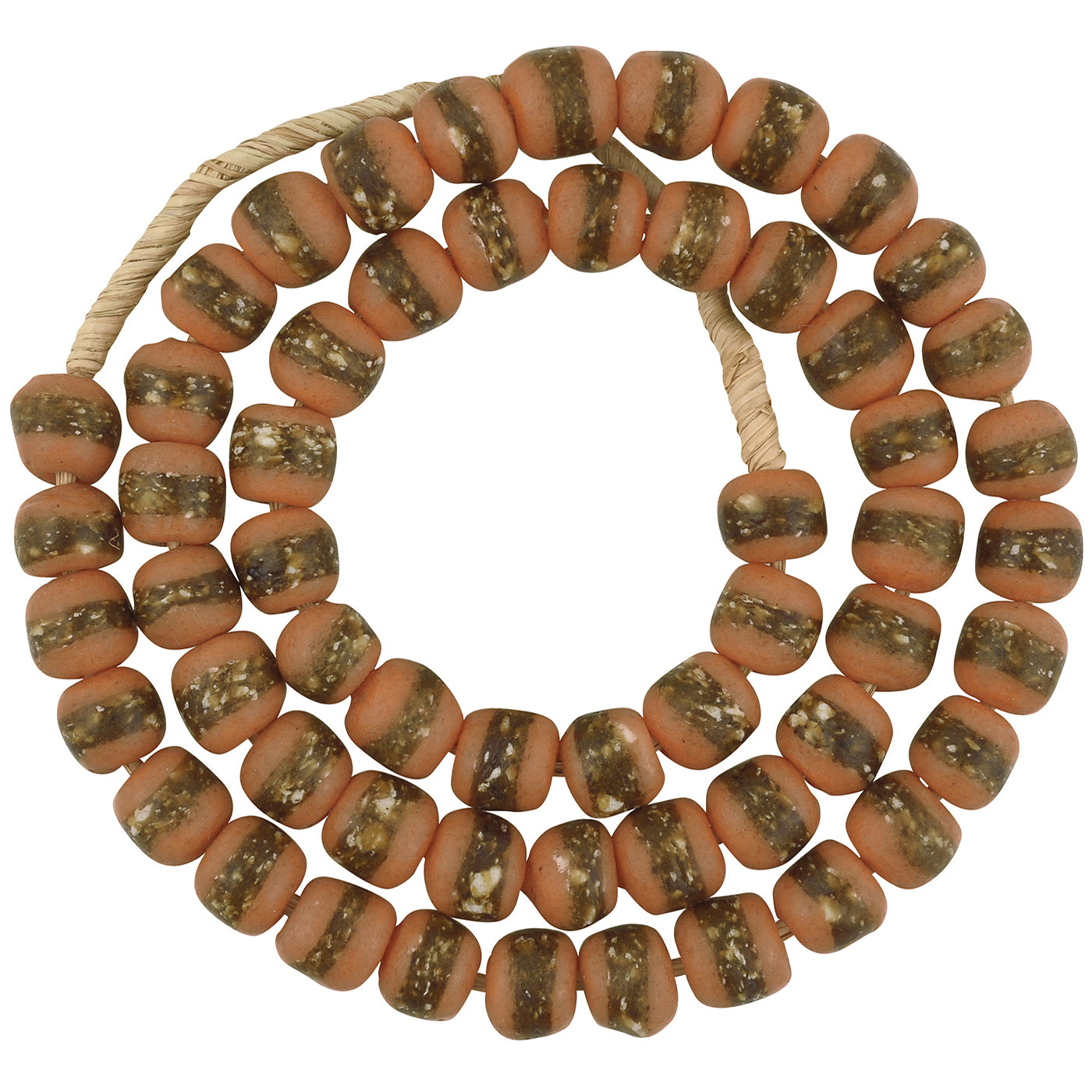 Afrikanische Perlen recyceltes Glaspulver Ghana Schmuck Afrikanische Halskette - Tribalgh