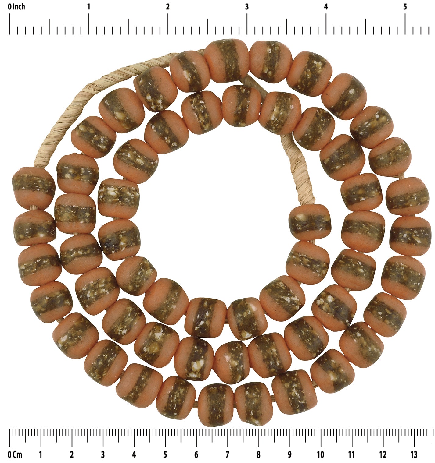 Afrikanische Perlen recyceltes Glaspulver Ghana Schmuck Afrikanische Halskette - Tribalgh