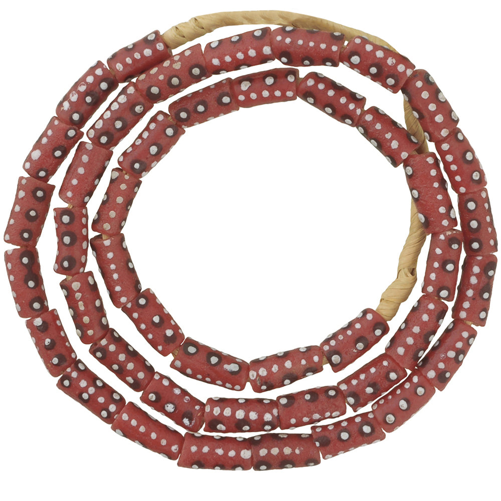 Αφρικανικές Εμπορικές Χάντρες: 7mm Fancy Powder Glass Krobo Beads