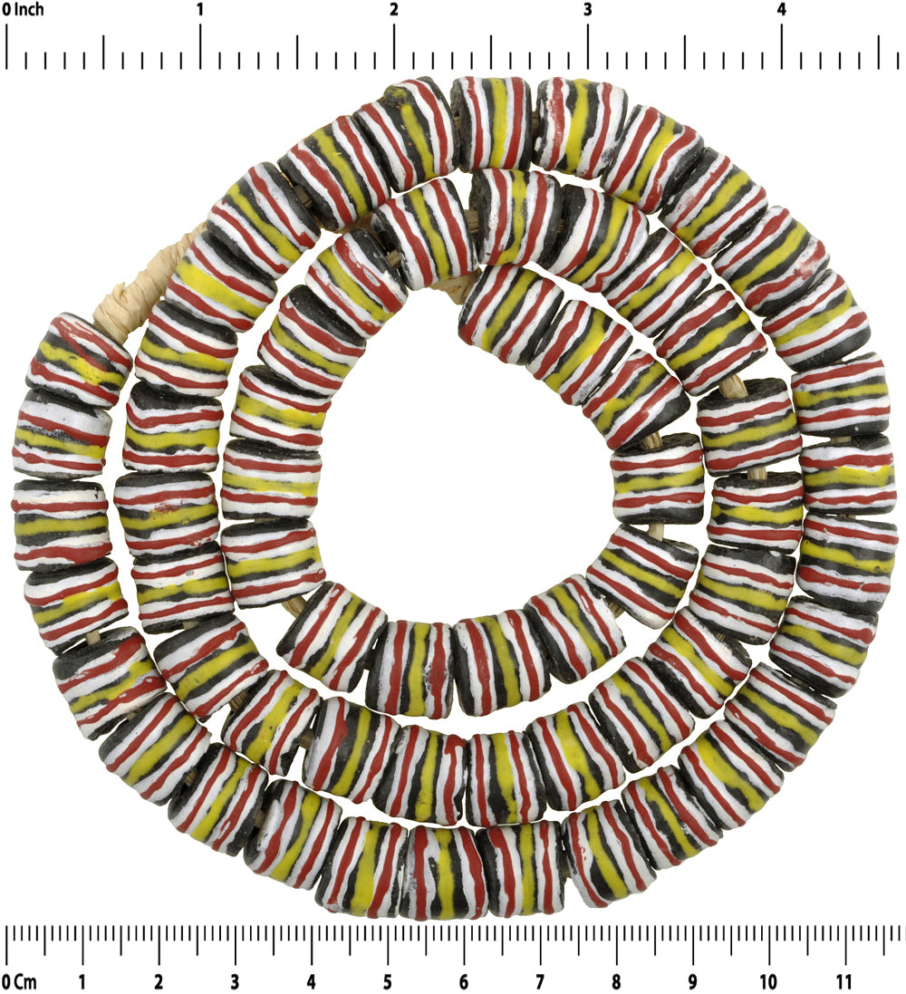 Afrikanische Perlen recyceltes Glas Krobo ethnischer Schmuck Ghana Halskette - Tribalgh