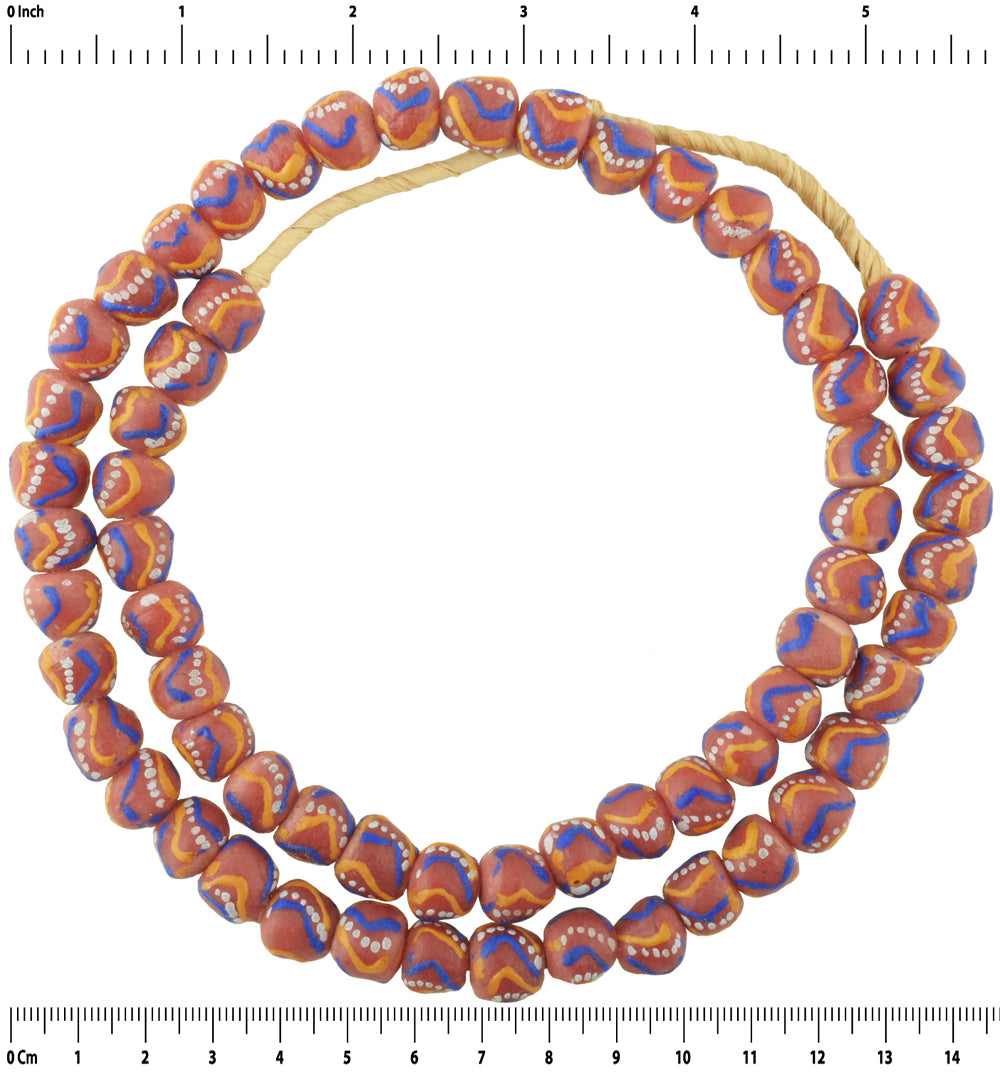 Recycled glass powder beads handmade African beaded necklace - Tribalgh