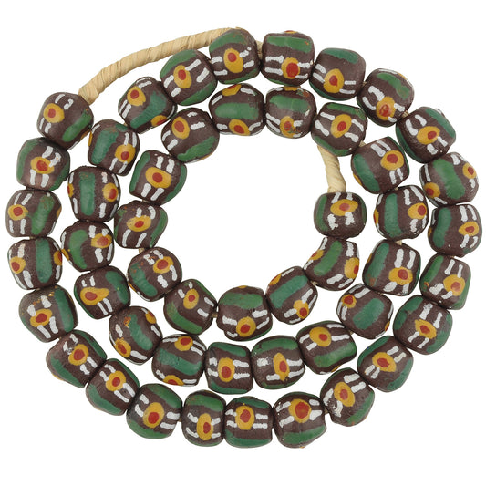 Krobo glass beads recycled Fancy powderglass handmade African trade