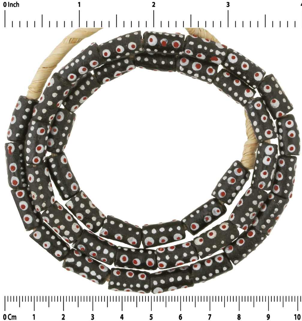 Krobo handgefertigte Perlen aus recyceltem Pulverglas Afrikanischer ethnischer Handel Fancy Halskette - Tribalgh
