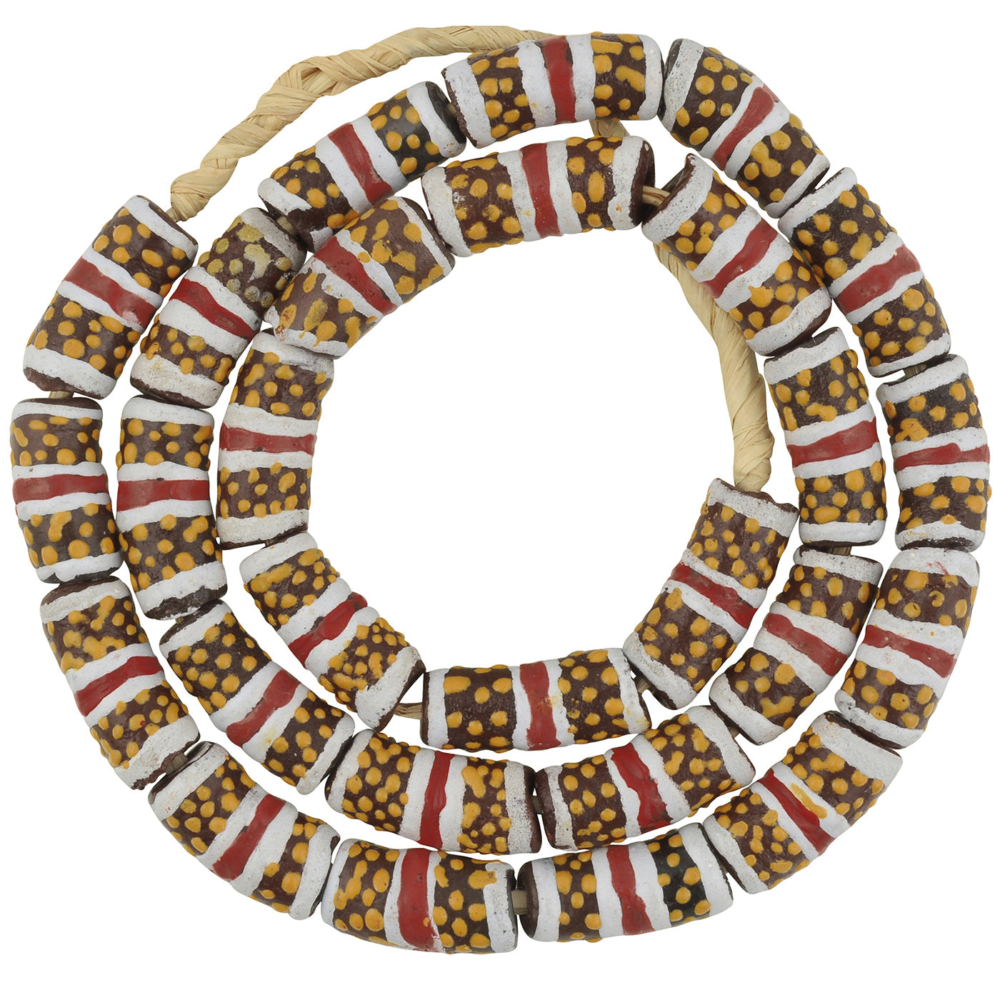 Recycelte Perlen Pulverglas Afrikanische Halskette Krobo ethnische Ghana - Tribalgh