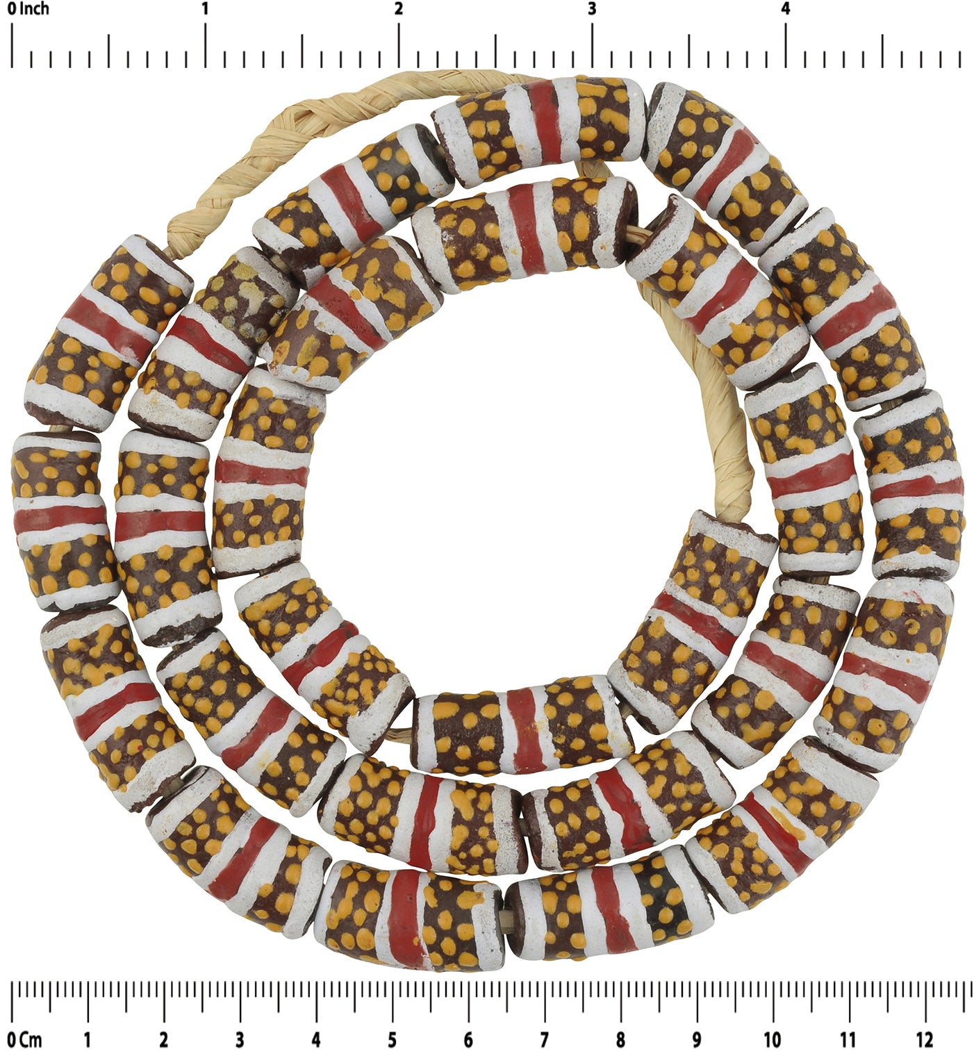Recycled Beads powder glass African necklace Krobo ethnic Ghana - Tribalgh