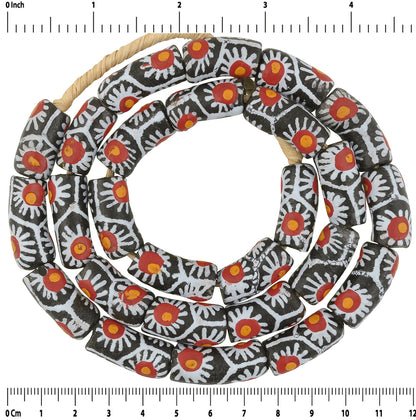 Krobo-Perlen recyceltes Glas Ghana ethnische Halskette handgefertigt afrikanisch - Tribalgh
