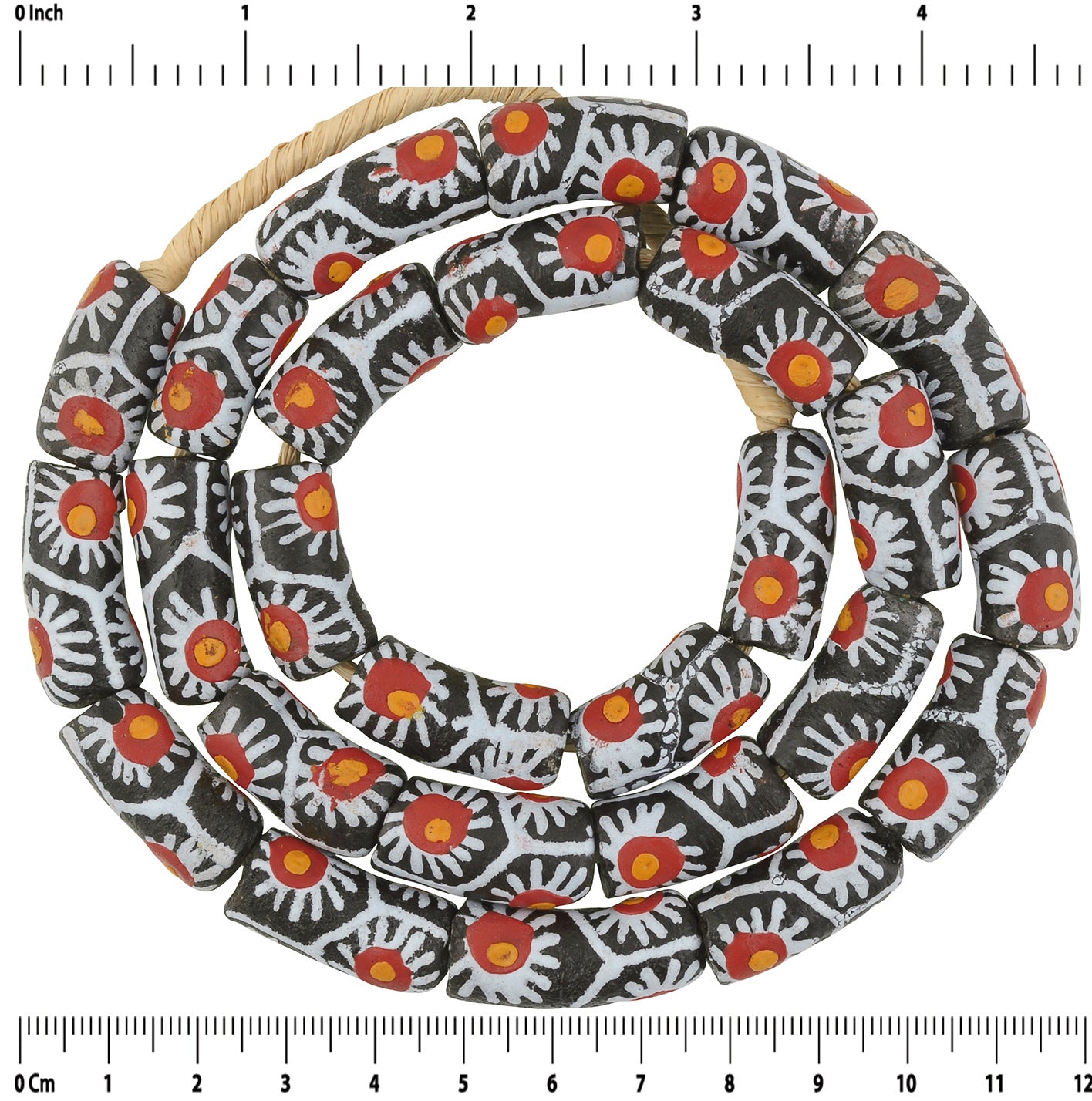 Krobo beads recycled glass Ghana ethnic necklace handmade African - Tribalgh