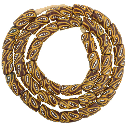 Authentic Ghanaian Powder Glass Beads - 24" Strand - 9Mm