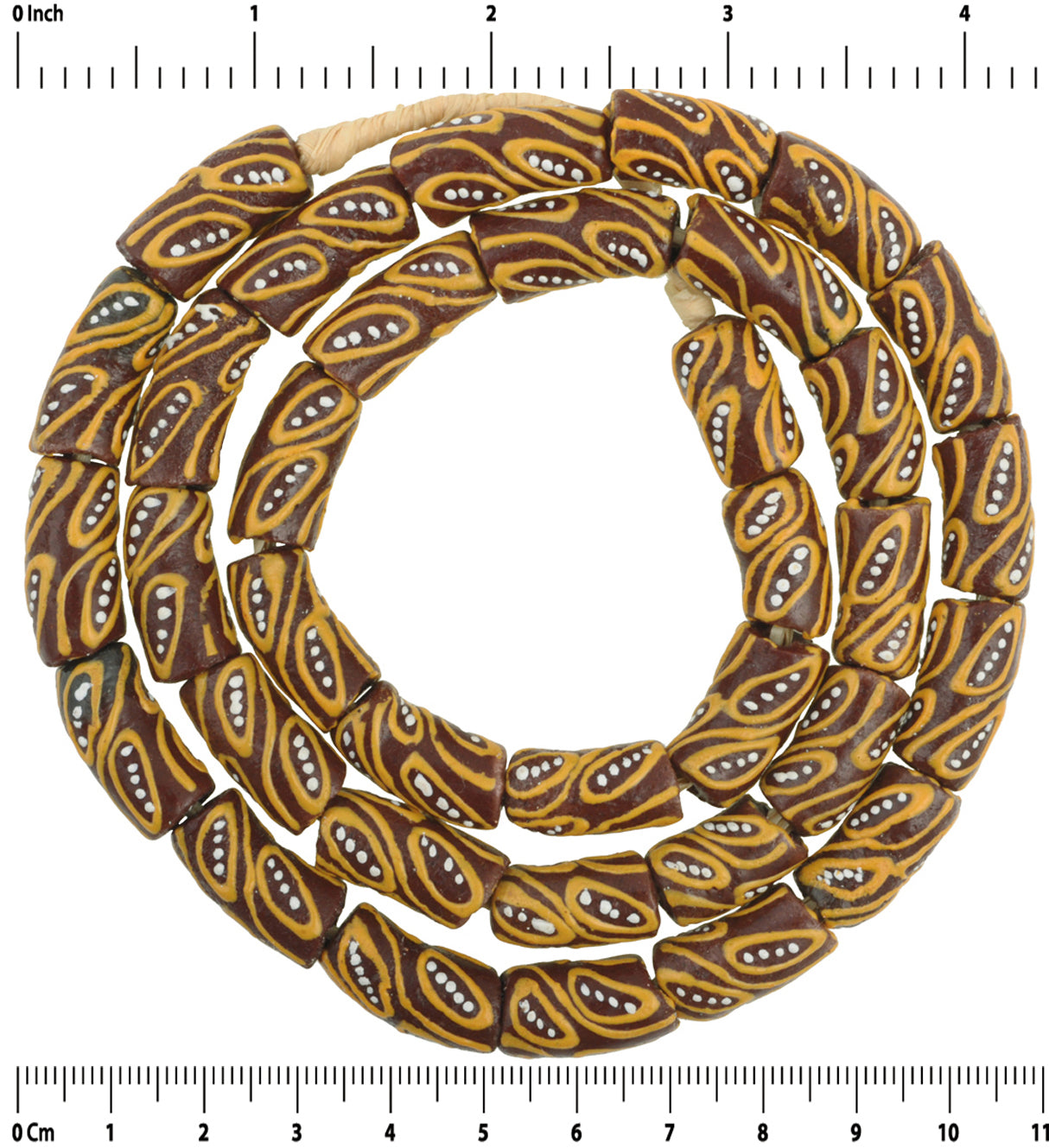 Afrikanische Glashandelsperlen Krobo Pulverglas handgemacht Fancy Ghana ethnische Kunst Boho - Tribalgh