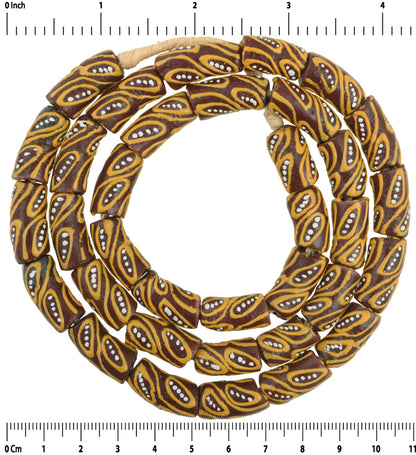 Afrikanische Glashandelsperlen Krobo Pulverglas handgemacht Fancy Ghana ethnische Kunst Boho - Tribalgh
