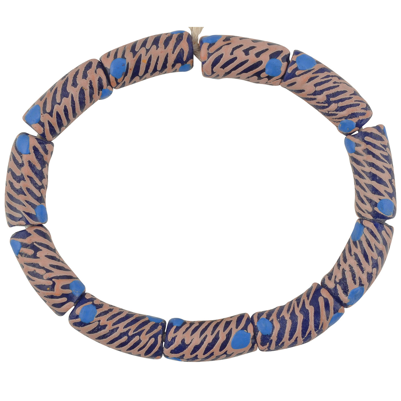 Afrikanische Perlen Krobo Recyclingglas Pulver Ghana Schmuck Armband