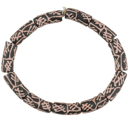 Afrikanische handgemachte Perlen Krobo Schmuckarmband aus recyceltem Glas Ghana - Tribalgh