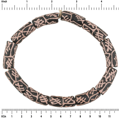 Afrikanische handgemachte Perlen Krobo Schmuckarmband aus recyceltem Glas Ghana - Tribalgh