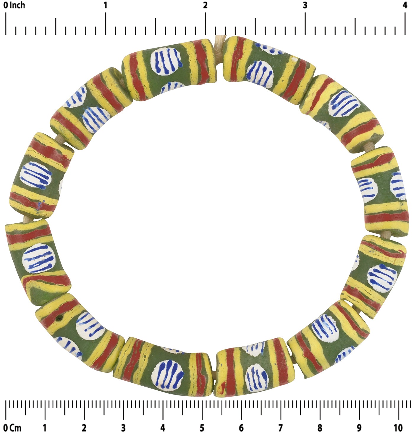 African beads recycled glass Krobo tribal bracelet Ghana jewelry - Tribalgh