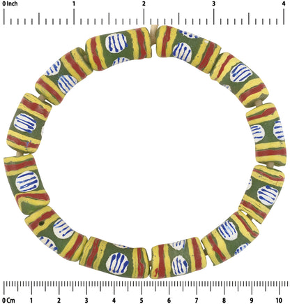 Afrikanische Perlen aus recyceltem Glas Krobo Tribal Armband Ghana Schmuck - Tribalgh