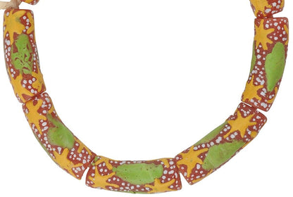Handgemachte Perlen Krobo recyceltes Pulverglas Afrikanisches Armband Ghana - Tribalgh