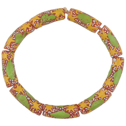 Handmade beads Krobo recycled powder glass African bracelet Ghana - Tribalgh