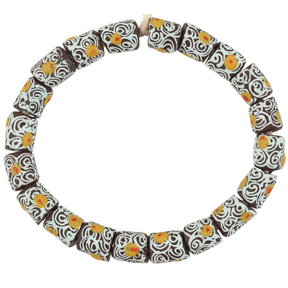 Afrikanische Perlen Krobo ethnisches Armband aus recyceltem Glaspulver Ghana - Tribalgh