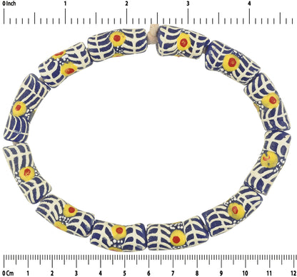 Krobo recyceltes Glaspulver handgemachte Perlen Afrikanisches Armband Ghana - Tribalgh