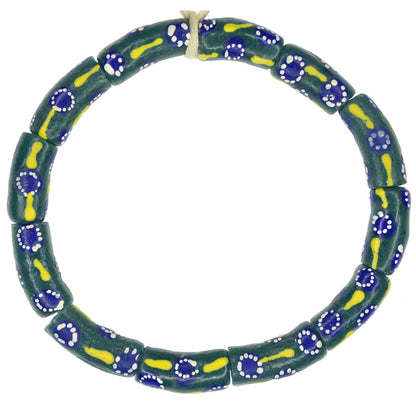 Krobo recycled powder glass beads African trade ethnic tribal bracelet Ghana - Tribalgh
