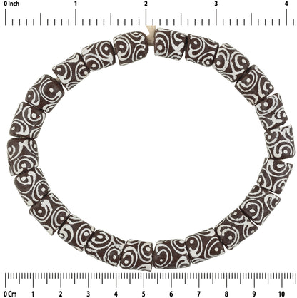 Perlen handgemachtes recyceltes Glaspulver Afrikanisches Schmuckarmband Ghana - Tribalgh