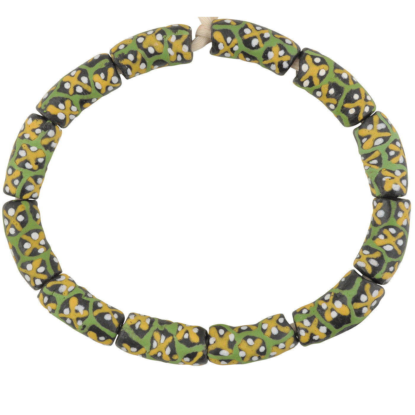 Beads recycled glass powder Ghana jewelry African ethnic bracelet - Tribalgh