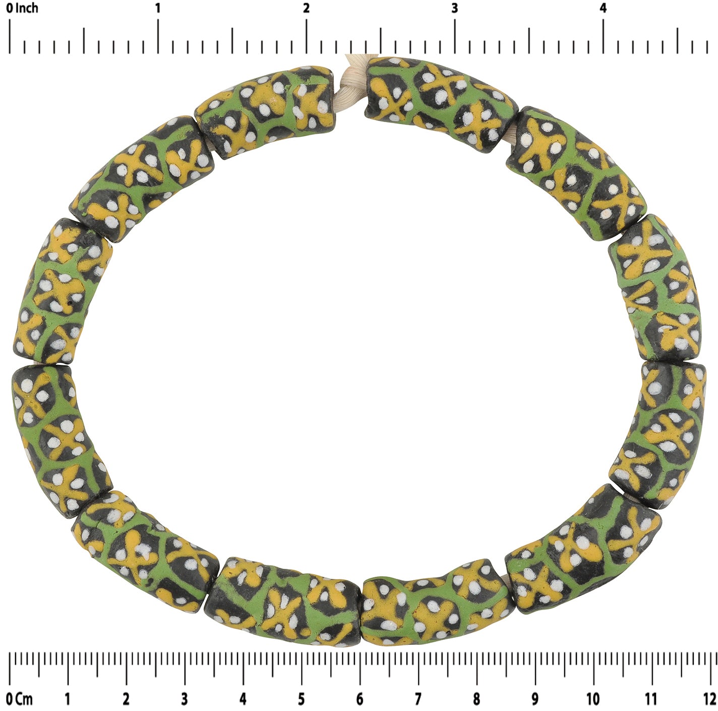 Beads recycled glass powder Ghana jewelry African ethnic bracelet - Tribalgh