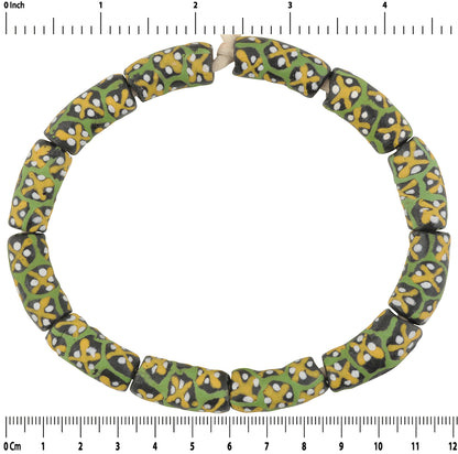 Perlen aus recyceltem Glaspulver Ghana Schmuck Afrikanisches ethnisches Armband - Tribalgh