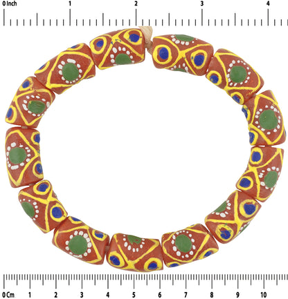 Recycelte Perlen Pulverglas Afrikanisches Tribal Armband Ghana Schmuck - Tribalgh