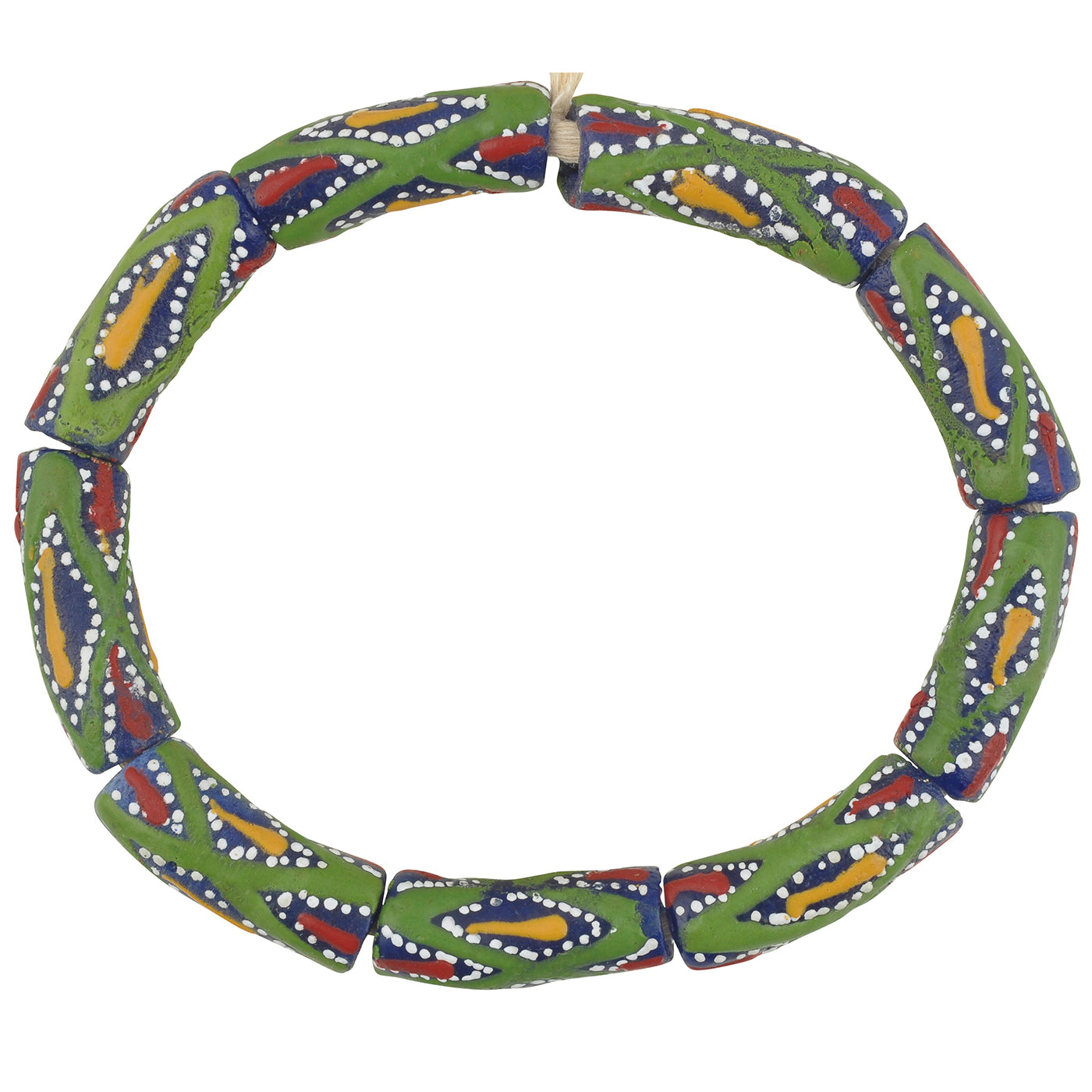 African beads Krobo recycled glass bracelet Ghana ethnic - Tribalgh