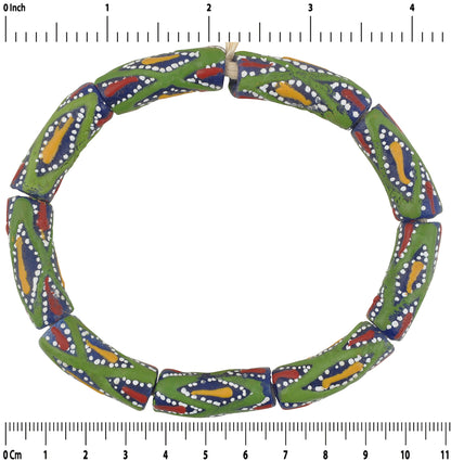 Afrikanische Perlen Krobo Armband aus recyceltem Glas Ghana ethnisch - Tribalgh