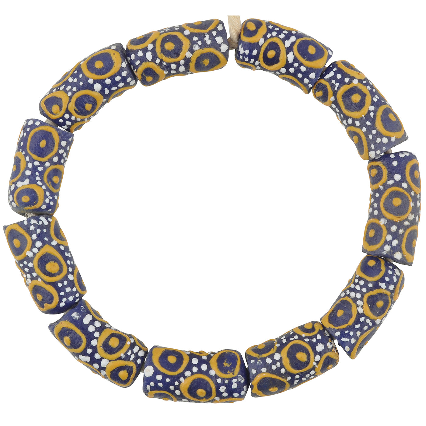 African beads recycled powder glass Krobo bracelet Ghana jewelry - Tribalgh