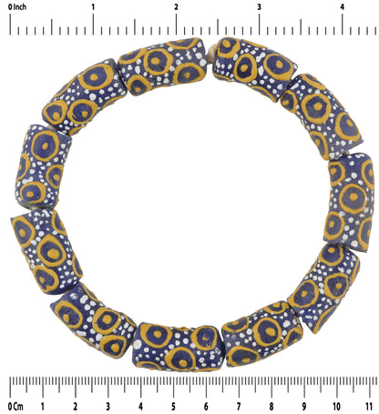 Afrikanische Perlen recyceltes Pulverglas Krobo Armband Ghana Schmuck - Tribalgh