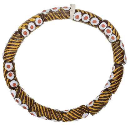 Recycled powder glass beads African trade Krobo Ghana tribal jewelry bracelet - Tribalgh